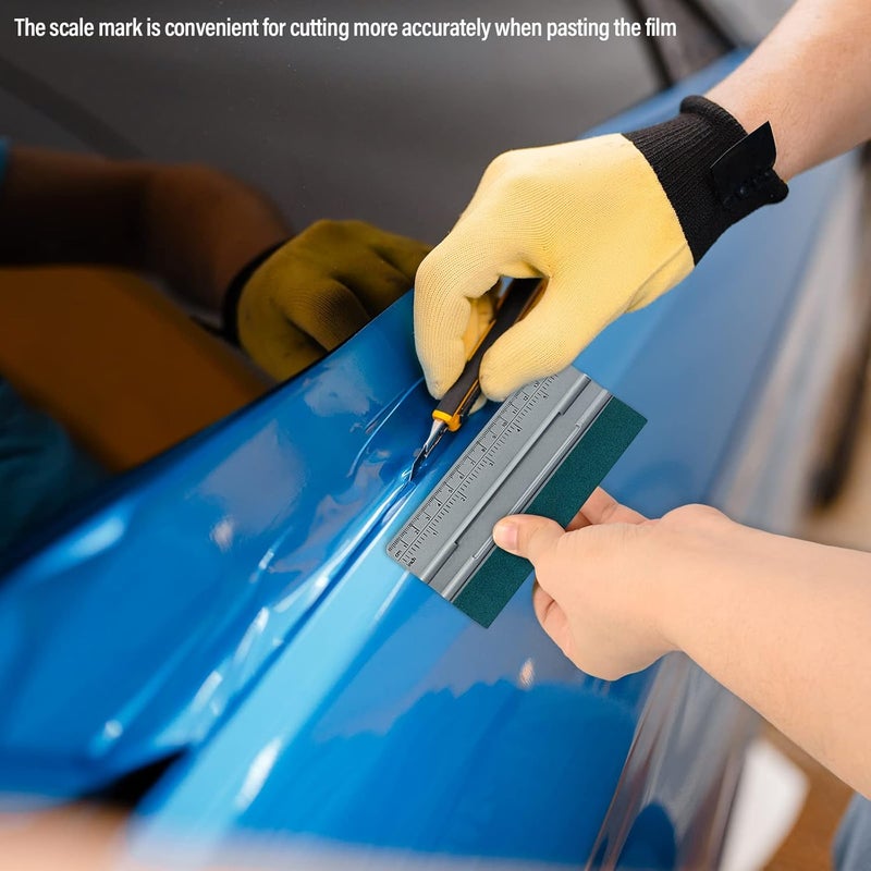 FOSHIO 6 Inch Squeegee with Felt Edge Felt Squeegee Graduate for Bonding Film Wall Sticker Window Film Tint Film Squeegee for Car All-round unified build - Image 5