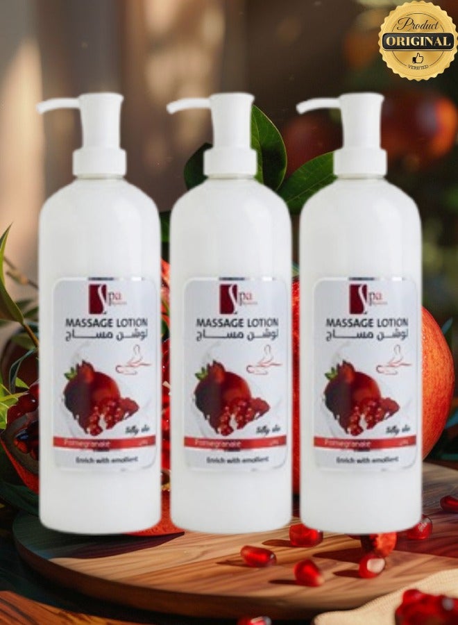 Spa System 3 Pieces Massage Lotion Pomegranate Enrich With Emollient - Image 1