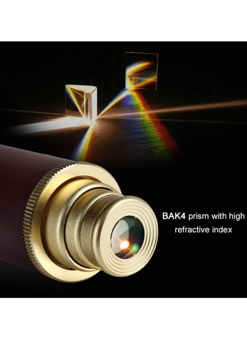 Generic Monocular Telescope for Kids & Adults Handheld Collapsible Brass Telescope 25x30 Zoomable Portable Pirate Spyglass for Cruise Ship  - Image 4