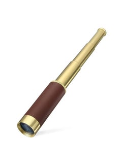 Generic Monocular Telescope for Kids & Adults Handheld Collapsible Brass Telescope 25x30 Zoomable Portable Pirate Spyglass for Cruise Ship  - Image 1