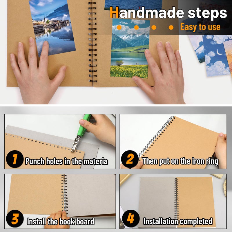 JNENERY 20Pcs Chipboard, 5 x 7" Book Board for Book Binding, 50pt Cover Cardboard Sheets for Crafts, Thick Sturdy Kraft Board, Heavy Duty Chip Board for Bookbinding, DIY Projects, Packaging - Image 5