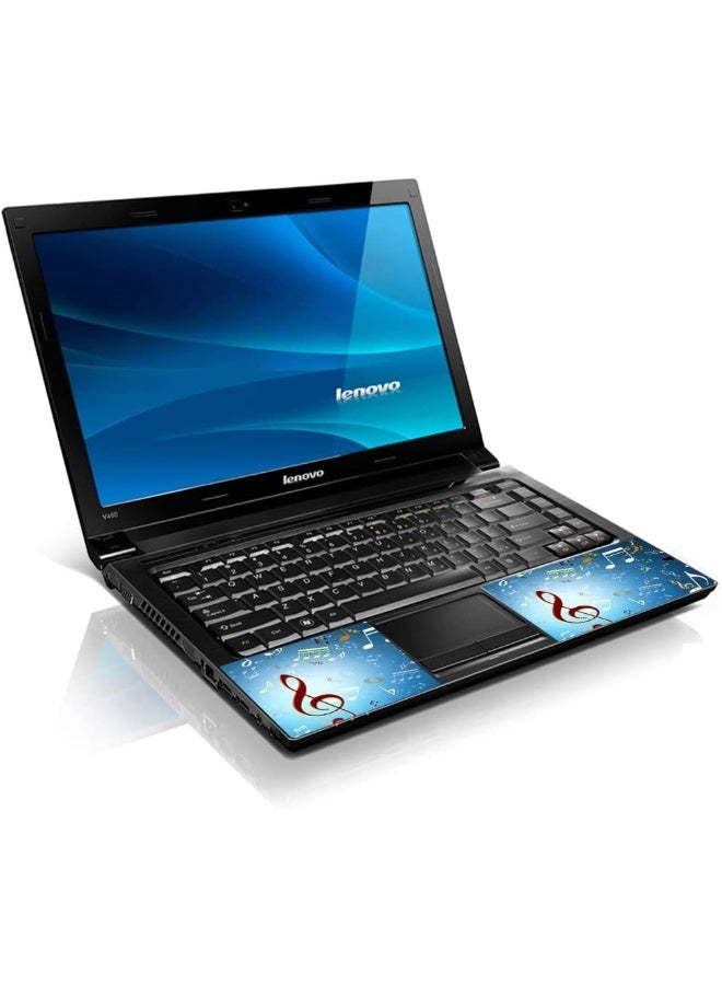 LSS Laptop 17-17.3" Skin Cover with Colorful Music Notes Pattern for HP Dell Lenovo Apple Asus Acer Compaq - Fits 16.5" 17" 17.3" 18.4" 19" (2 Wrist Pads Free) - Image 2