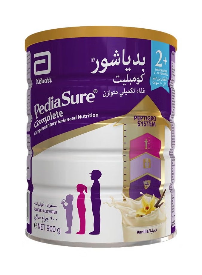 بدياشور تركيبة حليب بيبتريجرو الكاملة للمرحلة 2+ للأطفال في مرحلة النمو من 2 إلى 10 سنوات بنكهة الفانيليا 900 جرام