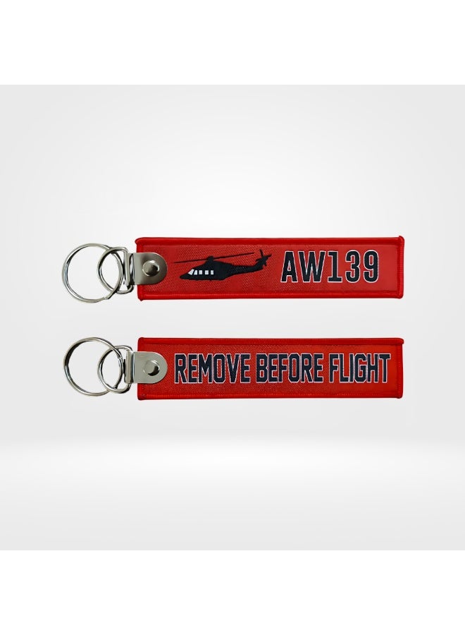 AW139 Fabric Keychain