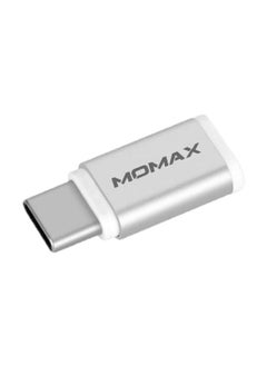 Momax محول موماكس من مايكرو يو اس بي إلى تايب سي - فضي  - Image 1
