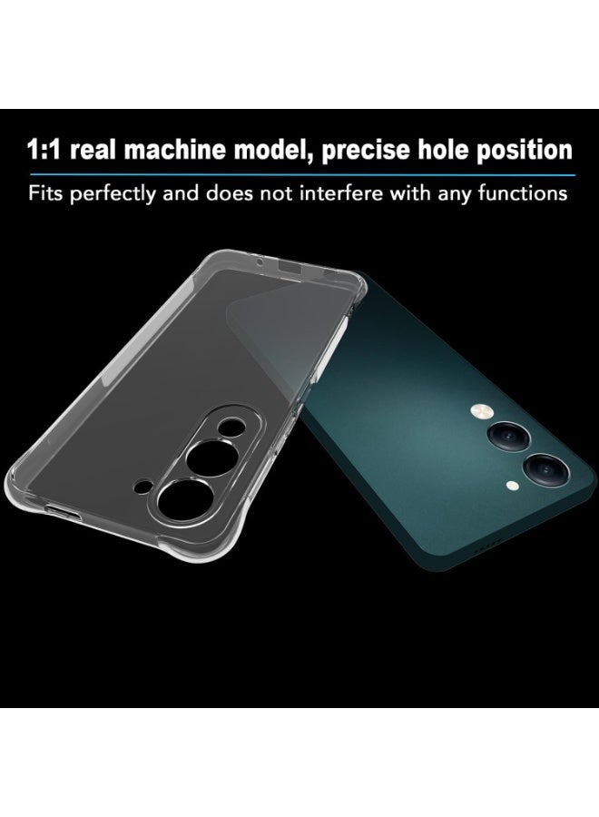 SanHu for vivo Y29s 5G 2-In-1 Thin Soft Case Cover, Anti Drop Protection, Anti Fingerprint, Durable, Easy To Clean And Install, Frosted Protective Case+Transparent Four Corner Anti Drop Protective Case - Image 2