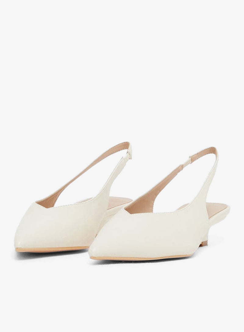 Styli Plain Low Wedge Heel Slingback Shoes - Image 2