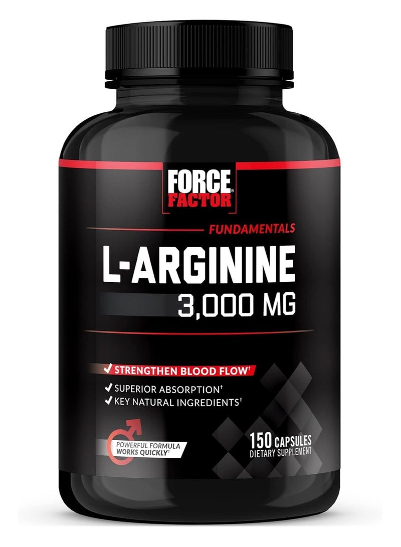 Force Factor L-Arginine 3,000 Mg 150 Capsules