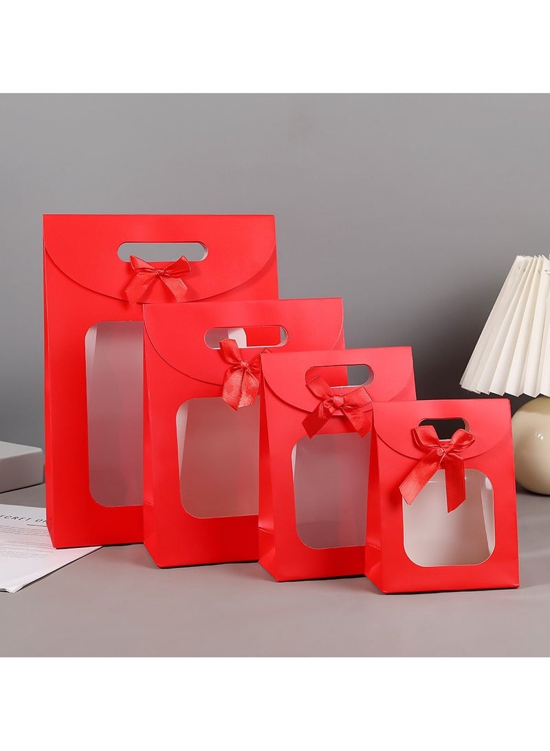 PEI  AN Eco-Friendly Kraft Paper Gift Bag with Handles – Elegant & Luxurious Present Box for Birthdays, Business, and Special Occasions(12 Pieces) 