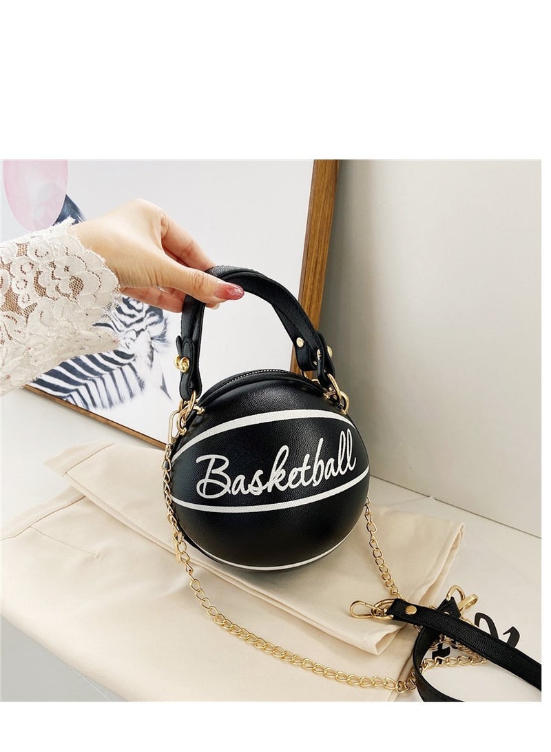 Generic Shoulder Bag Basketball Football Shaped Fashion Portable Handbag Novelty Purse Circle for Girls and Women - Image 2