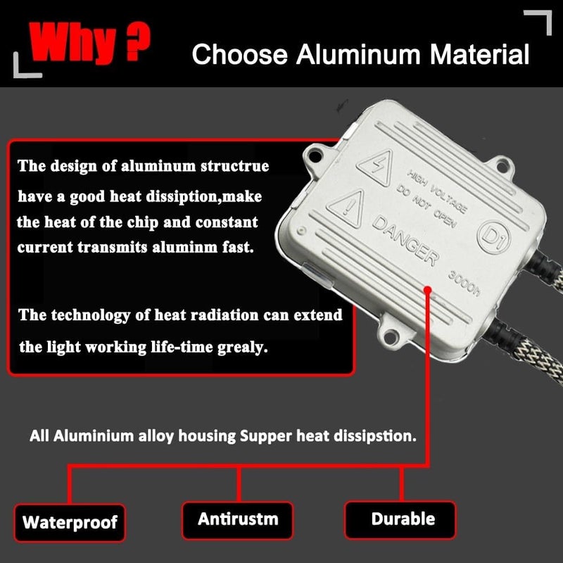 Yurefax AC 55W Xenon HID Ballast Headlight Kit - Image 4