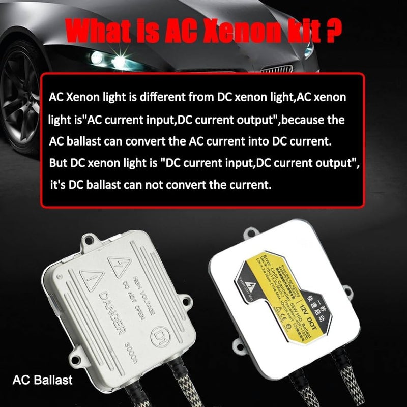 Yurefax AC 55W Xenon HID Ballast Headlight Kit - Image 3