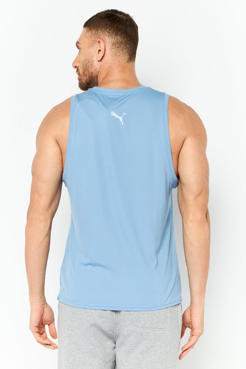 PUMA سترة جري بلا أكمام للرجال، رياضية، زرقاء - Image 4