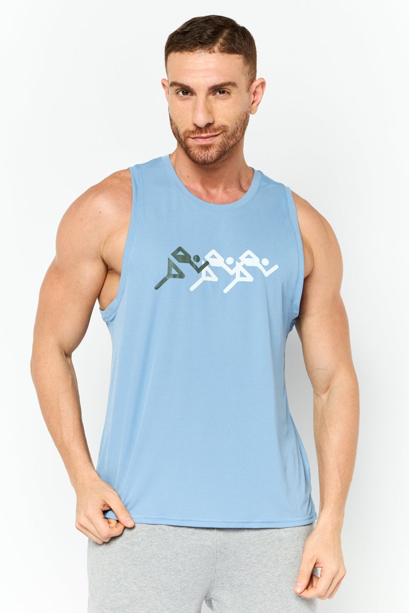 PUMA سترة جري بلا أكمام للرجال، رياضية، زرقاء - Image 1