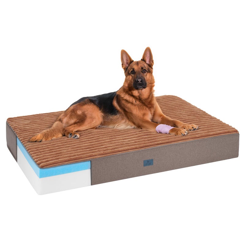 Veehoo Orthopedic Memory Foam Dog Bed, 7 Inch Thick Extra Large XXL Dog Bed for Senior Dogs with Ultra-Soft Fluffy Surface, Waterproof Liner, Removable Washable Cover and Non-Slip Bottom, 52"x36"x7" - Image 1