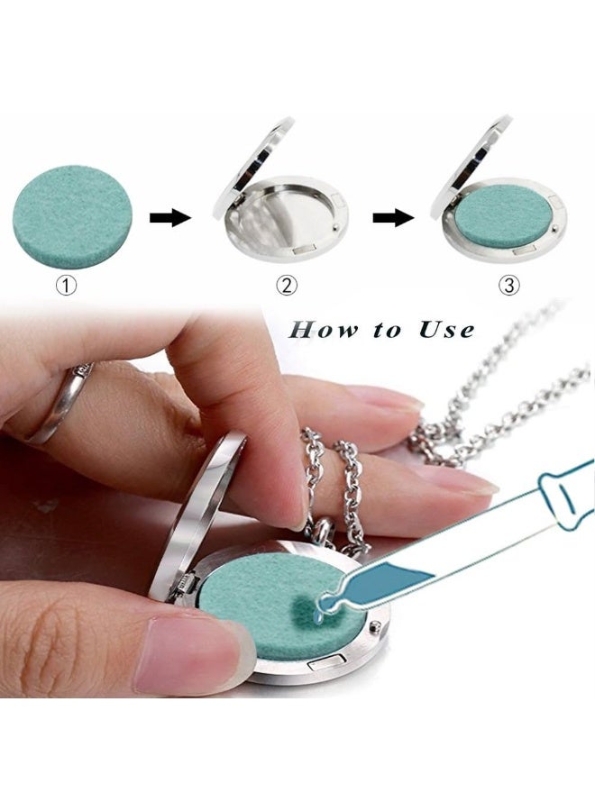 GFONDINGD Aromatherapy Essential Oil Diffuser Necklace Tree Of Life Pattern Stainless Steel Locket Pendant (30Mm Flower)  - Image 4