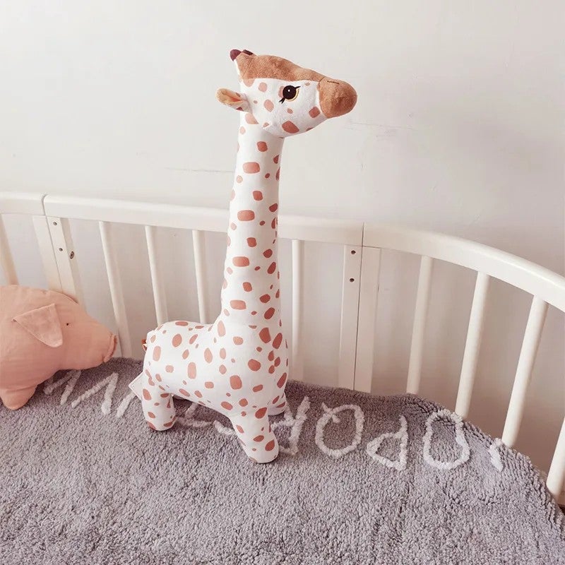 Y&D New INS Home Decor Talking Cotton Stuffed Animal Toys – Giraffe, Deer & Bear Plush with Pacifier, Soft Washed Fabric, Ideal Anniversary Gift for Kids & Nursery Decoration - Image 1