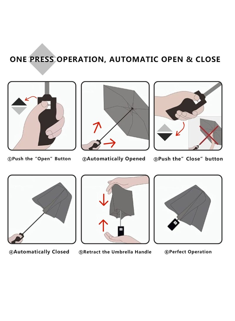 KASTWAVE Folding Umbrellas Travel Umbrella, Transparent Umbrella Pocket Umbrella, Portable Compact Protection, Small Light Weight Waterproof, Rain and Sun Umbrella Elegant Umbrella In Transparent - Image 4