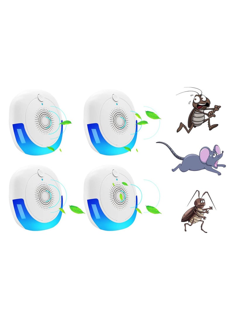 كابتن تيك Ultrasonic Pest Repellent, 5w Electronic Ultrasonic Pest Repellent Indoor for Home Plug-in with UV Light, for Insect Mice, Mouse, Bugs, Flea, Fly, Spiders, for House Garage Hotel (4 Pack) - Image 1