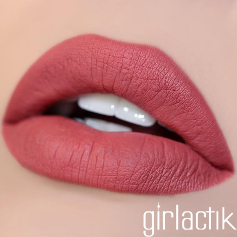 Girlactik Long Lasting Matte Lip Paint Liquid Lipstick in Allure- Long wearing, Smooth Application, Pigmented, Non-Crack Formula, Lightweight, 7.5 ml / .25 oz, (Allure) - Image 2