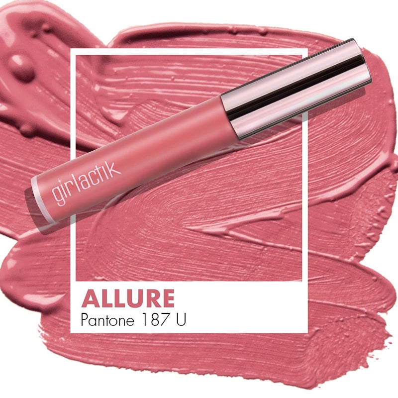 Girlactik Long Lasting Matte Lip Paint Liquid Lipstick in Allure- Long wearing, Smooth Application, Pigmented, Non-Crack Formula, Lightweight, 7.5 ml / .25 oz, (Allure) - Image 3