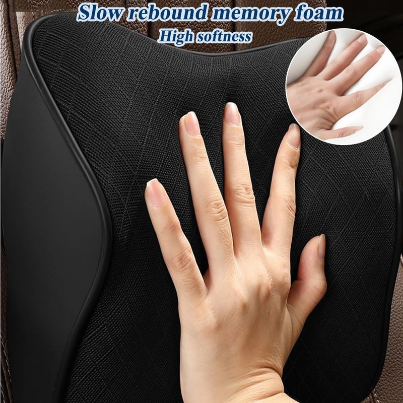 MUGATH Memory Foam Car Neck Rest Pillow Car Seat Headrest Neck Rest CushionErgonomic Car Neck Pillow Cervical Support for Neck Pain Relief in Office Driving Neck Support Pillow for Neck Pain - Image 2