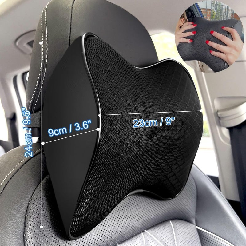 MUGATH Memory Foam Car Neck Rest Pillow Car Seat Headrest Neck Rest CushionErgonomic Car Neck Pillow Cervical Support for Neck Pain Relief in Office Driving Neck Support Pillow for Neck Pain - Image 5