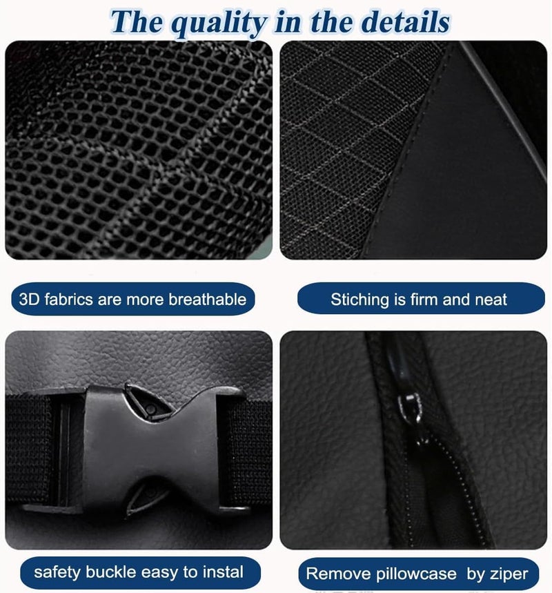 MUGATH Memory Foam Car Neck Rest Pillow Car Seat Headrest Neck Rest CushionErgonomic Car Neck Pillow Cervical Support for Neck Pain Relief in Office Driving Neck Support Pillow for Neck Pain - Image 4
