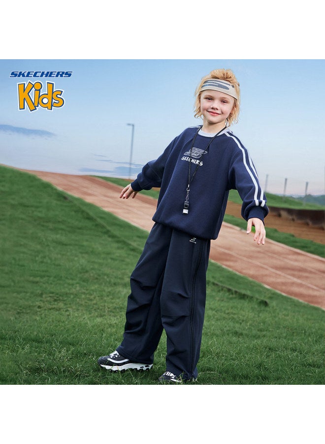 Skechers Boys' Pants 25 Winter Kids Straight Casual Sports Pants Deep Sapphire Blue 130 - Image 2
