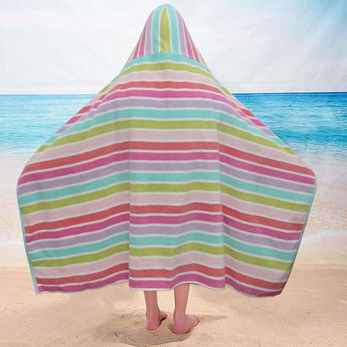 ORIGINAL KIDS Hooded Bath Towel Wrap - 100% Cotton Terry Large Oversized Hooded Kids Towel - Toddler Shower Pool Beach Towel - Super Soft Plush Absorbent Quick Dry Easy Care Gift - 30x60 - Pink Multi - Image 4