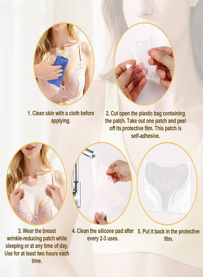 Sinbana 4pcs Chest Wrinkle Pads, Silicone Reusable Decollete & Cleavage Anti Wrinkle Patches From Side Sleeping for Overnight Use Gentle Skincare Silicone Patches for Women - Image 5