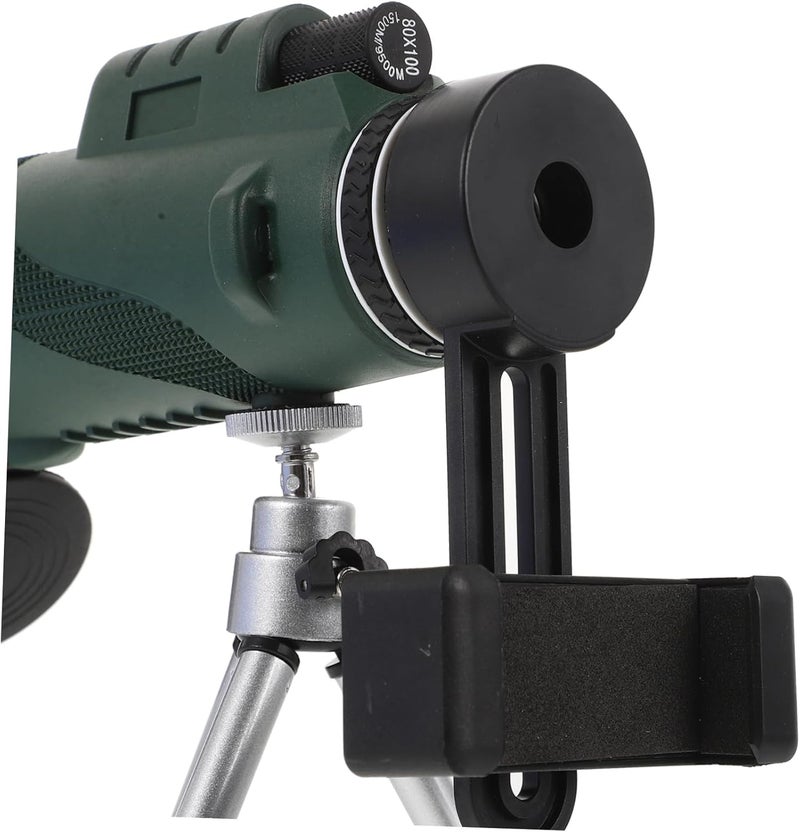 OSALADI 80X100 High Power Handheld Monocular Telescope for Adults Portable Hiking Bird Watching Camping Smartphone Compatible Adjustable Focus Lightweight Design - Image 5