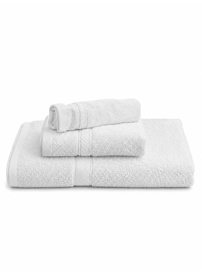 Princess 3-Piece Fast Absorbent Towel Set White 70 x 140cm - Image 1