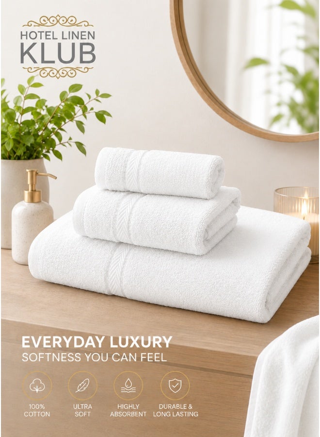 Princess 3-Piece Fast Absorbent Towel Set White 70 x 140cm - Image 2