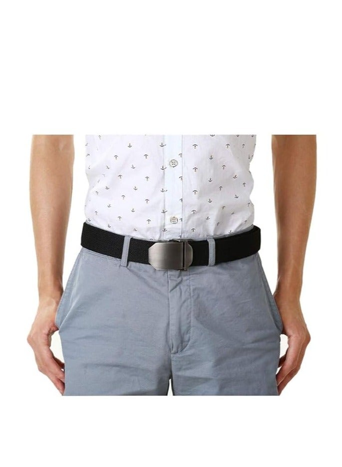 Tango Men's Canvas Webbing Belt - Military Style - Tactical Belt with Metal Buckle - Adjustable Strap to Make Comfortable Fit. (Stripe Beige) - Image 4