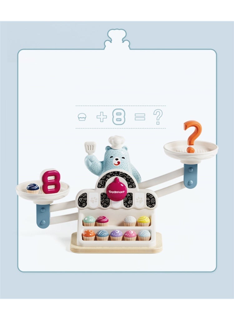 Little Bear Balance Math Game, Children's Numerical Operation Training, Money Merchant Management, Parent Child Balance Toy - Image 2
