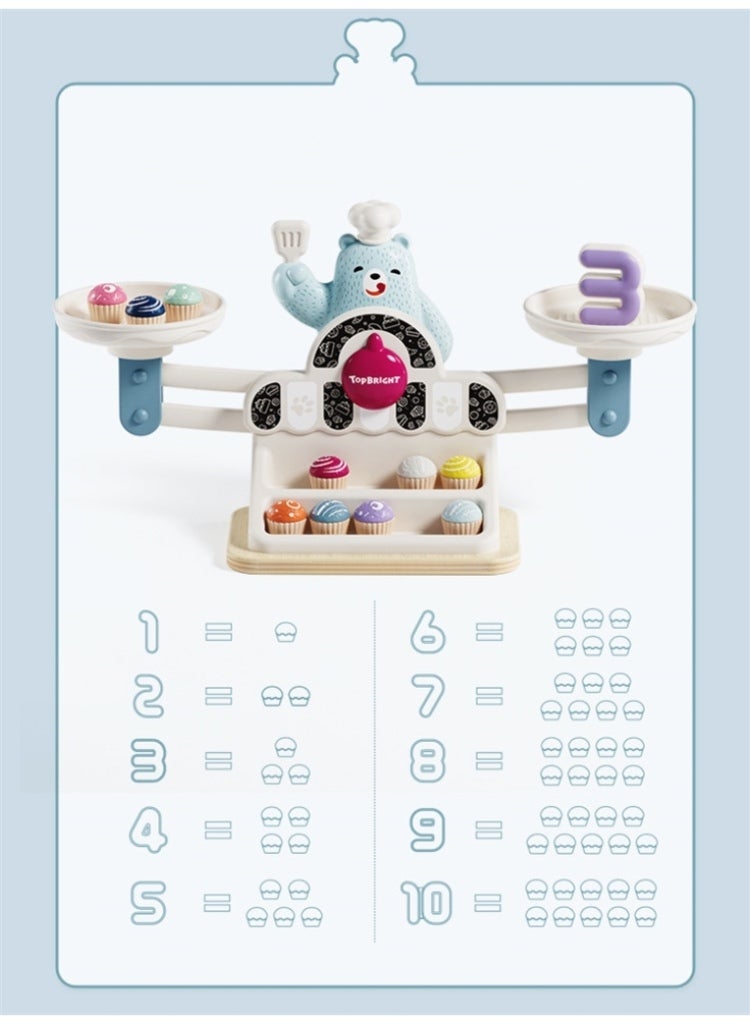 Little Bear Balance Math Game, Children's Numerical Operation Training, Money Merchant Management, Parent Child Balance Toy - Image 3