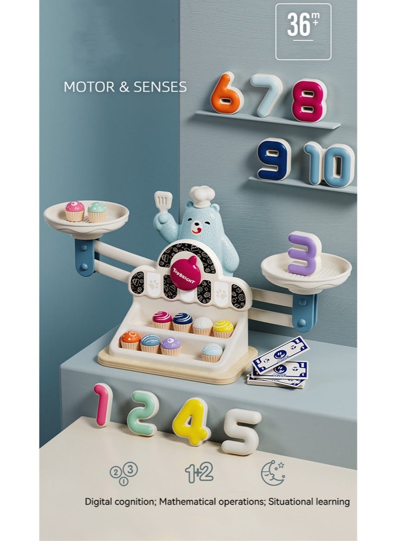 Little Bear Balance Math Game, Children's Numerical Operation Training, Money Merchant Management, Parent Child Balance Toy - Image 5