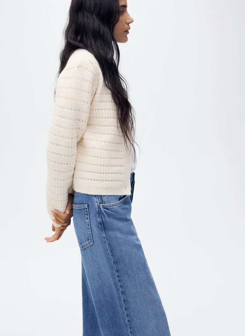 مانجو Openwork Details Jacket