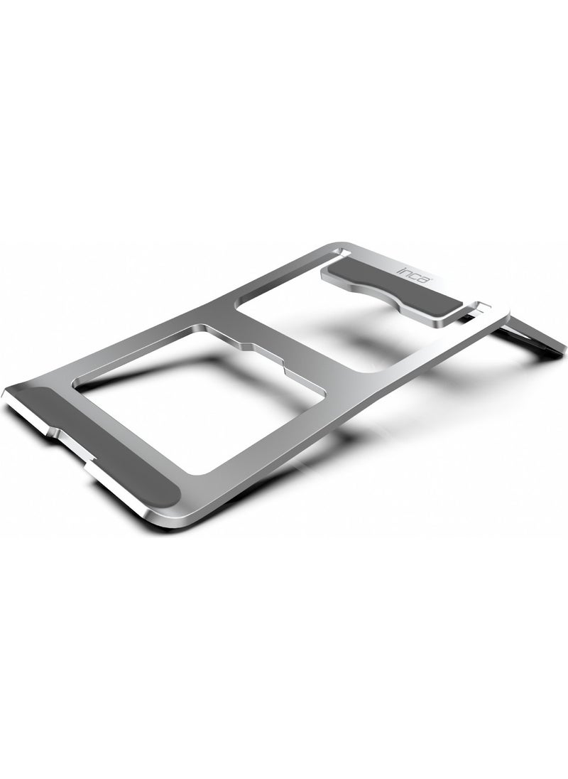Inca - Foldable Notebook Stand Aluminum Modern Design Laptop Stand INC-121S Unique - Image 1