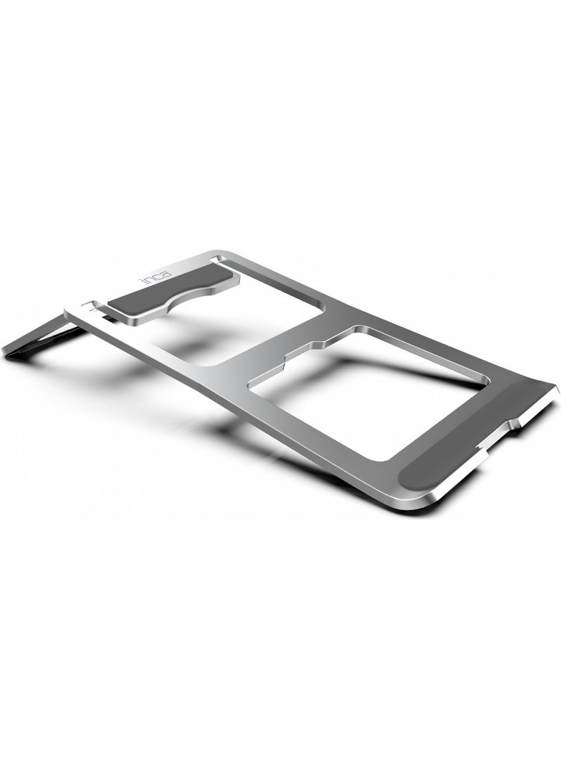 Inca - Foldable Notebook Stand Aluminum Modern Design Laptop Stand INC-121S Unique - Image 1