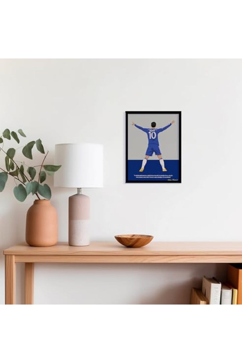 QUOTE - UNQUOTE ART, Chelsea FC, Eden Hazard Poster, Chelsea Frames, 13x17 inches, Black Frame - Image 5