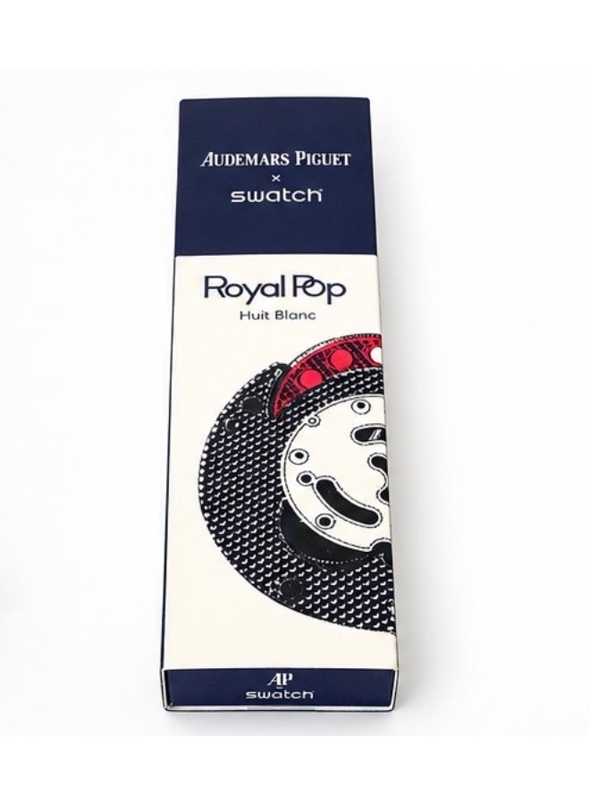 Audemars Piguet x Swatch Swatch x Audemars Piguet Royal Pop HUIT BLANC Mechanical Pocket Watch – White - Image 5
