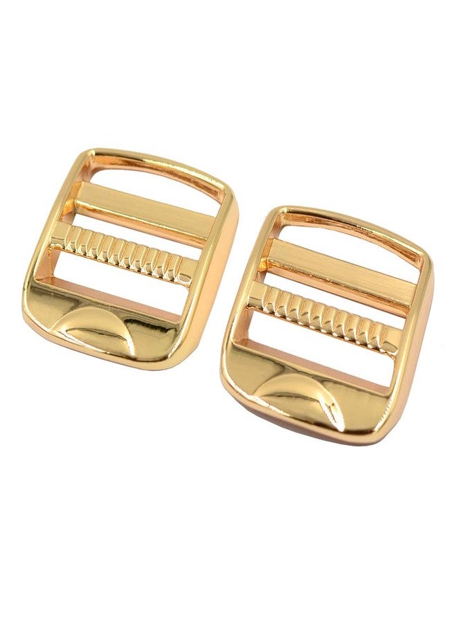 DGOL 10 pcs 1 inch Metal Zinc Alloy Ladder Lock Slider Adjustable Webbing Strap Release Buckles (Golden) - Image 3