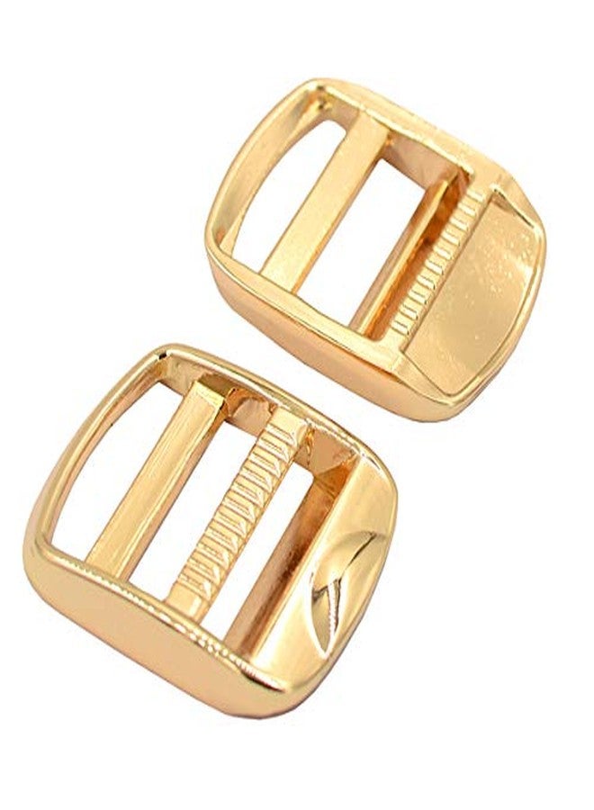 DGOL 10 pcs 1 inch Metal Zinc Alloy Ladder Lock Slider Adjustable Webbing Strap Release Buckles (Golden) - Image 4