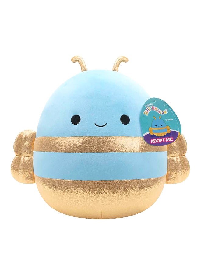 سكويش مالوز JSMSQAM00001 ادوبت مين كوين بي لعبة محشوة قابلة للتجميع أزرق وذهبي 14 بوصة - Image 1