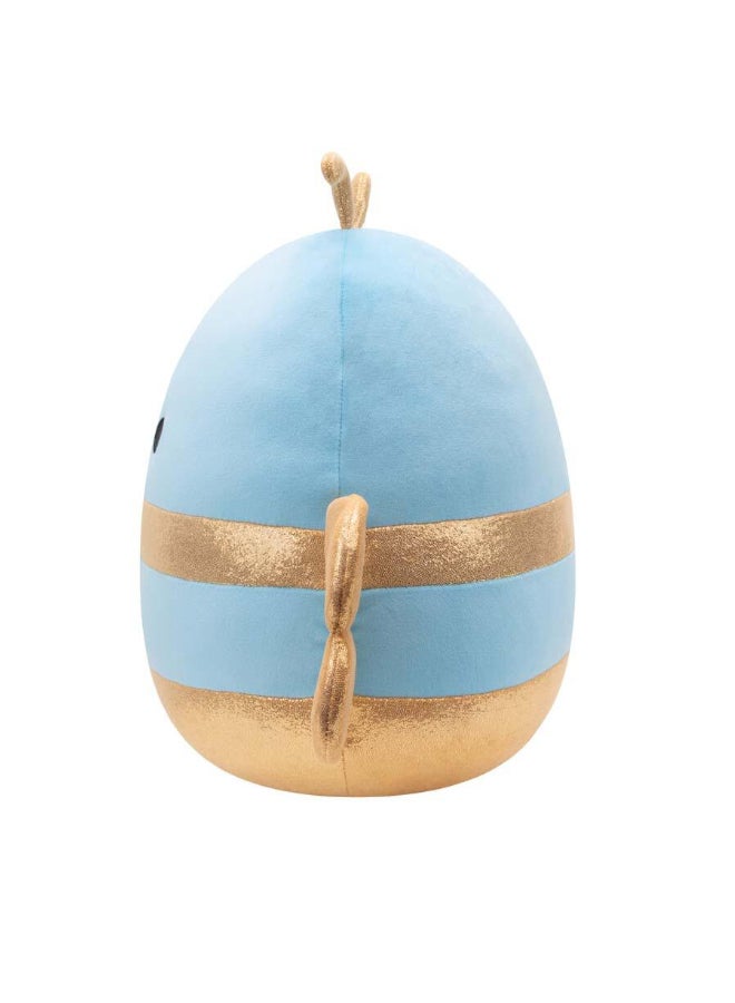 سكويش مالوز JSMSQAM00001 ادوبت مين كوين بي لعبة محشوة قابلة للتجميع أزرق وذهبي 14 بوصة - Image 2