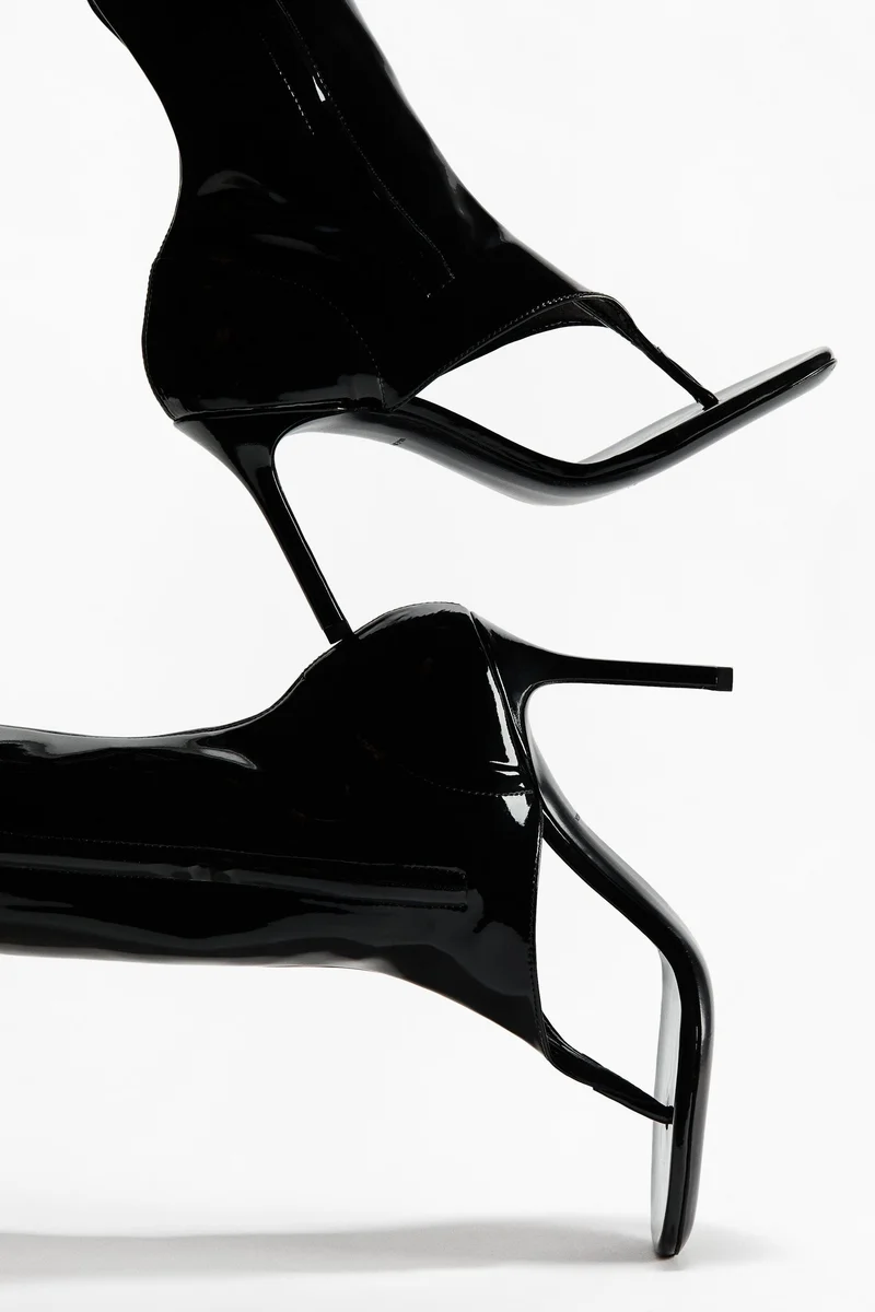 H&M  Cut-out leather sock boots for Women | Best Price UAE