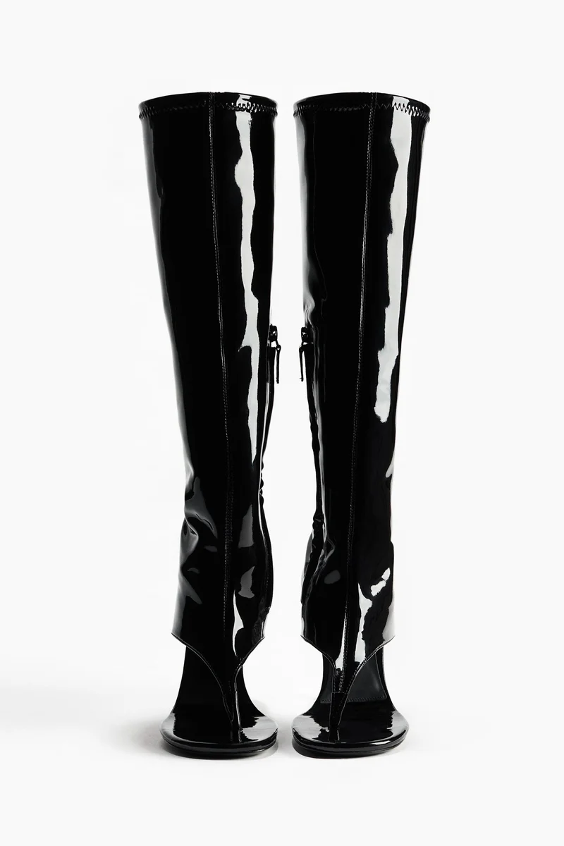H&M  Cut-out leather sock boots for Women | Best Price UAE