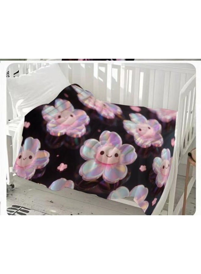 عام بطانية رقيقة من الفانيلا الكرتونية للأطفال والرضع (دافئة ومريحة، ومناسبة للنوم والألعاب) 70 سم * 100 سم - Image 1